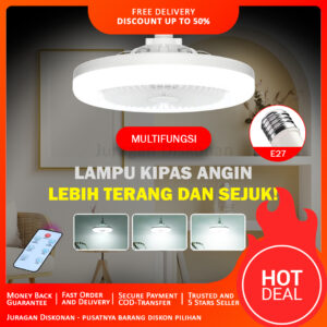 Lampu Plafon Lampu Kipas Angin 2In1 Multifungsi Serbaguna 30W