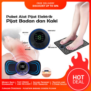 Paket Alat Pijat Elektrik Badan dan Kaki EMS
